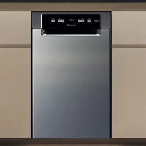 Bauknecht BK6UC11BS7A0X Pult alá építhető keskeny PowerClean mosogatógép, A+++, 10 teríték