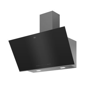 Beko BHCA96641BBHS Energia osztály: A, 89,5 cm széles, 712 m³/h, 3 teljesítményszint + 1 intenzív szint, fekete/rozsdamentes acél